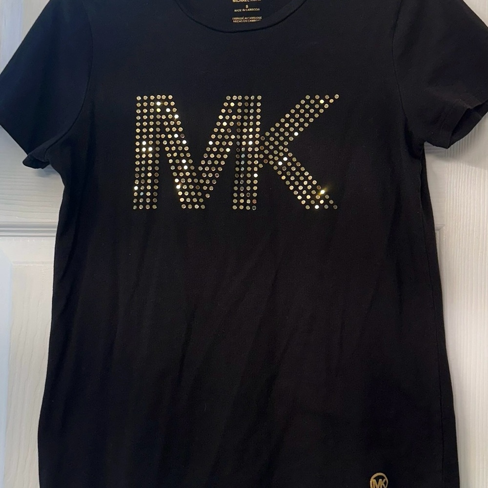 Michael Kors Black Studded Logo T-Shirt
